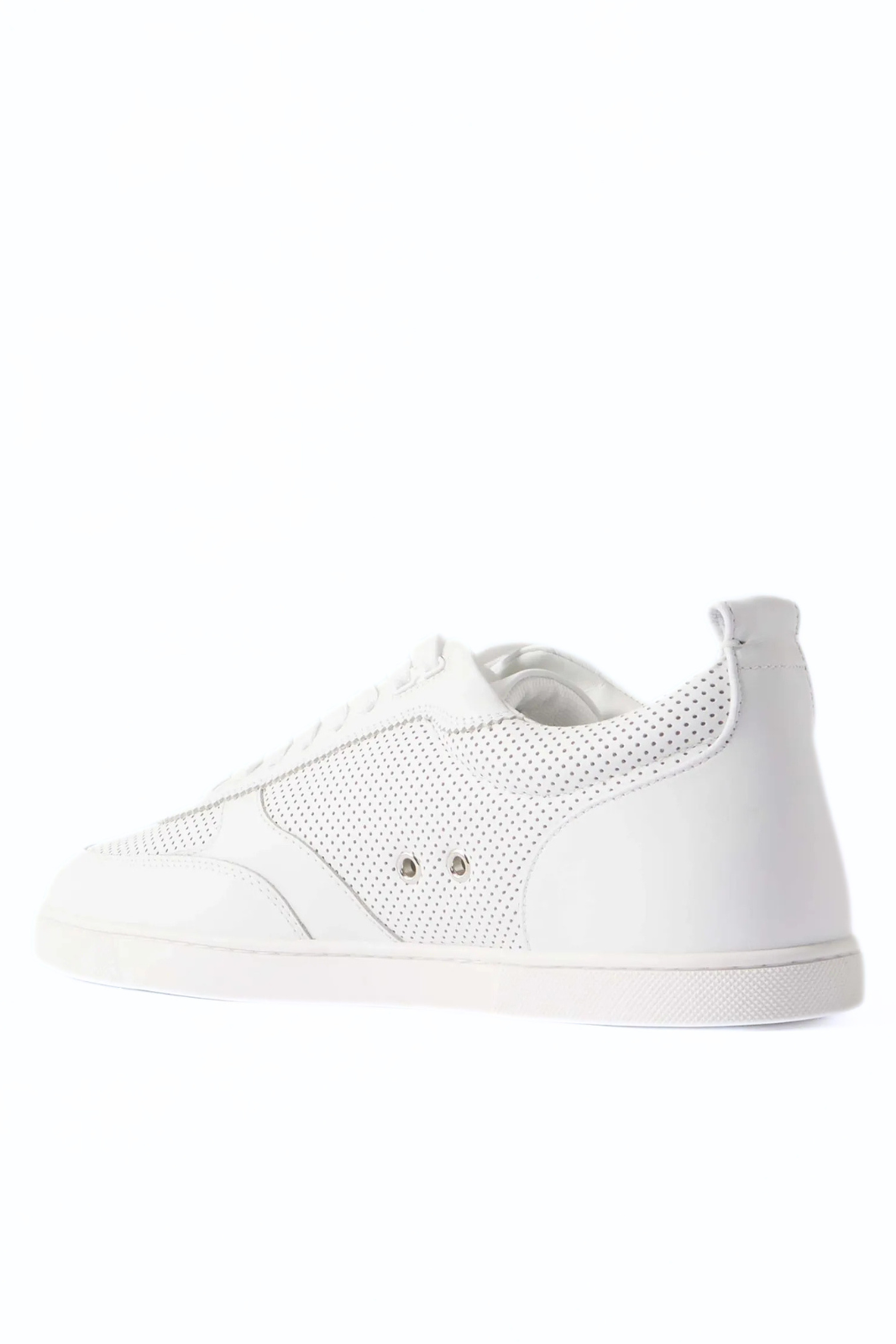 Christian Louboutin Tutti Rui Perforated Leather Sneakers White