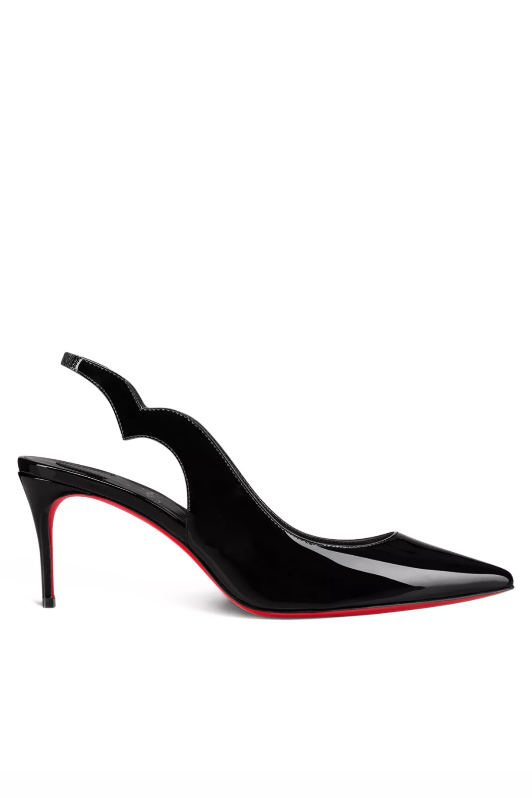 Christian Louboutin Hot Chick 70 patent-leather slingback pumps Black