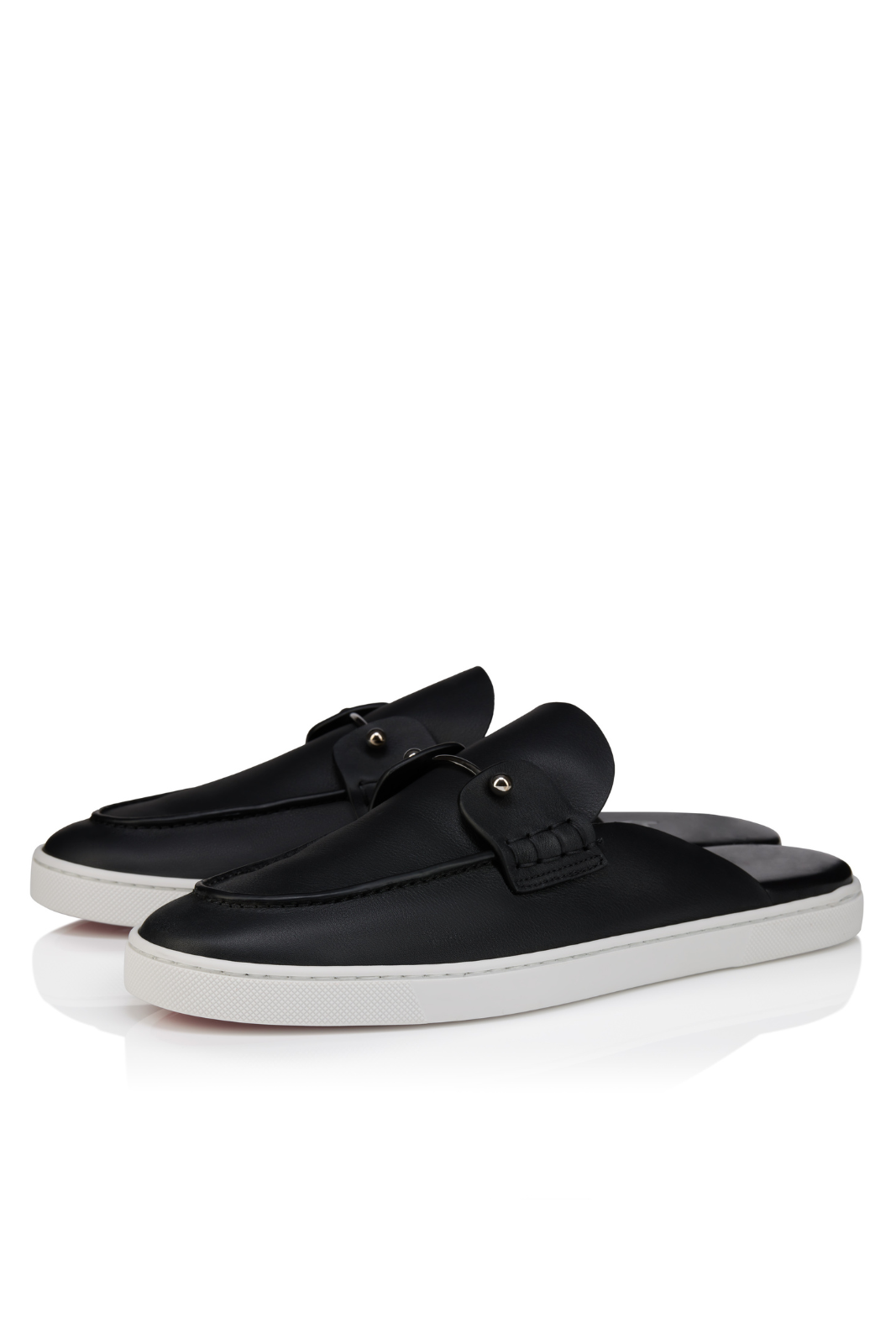 Christian Louboutin Chanme Boat Shoes Reversed calf leather Black Men