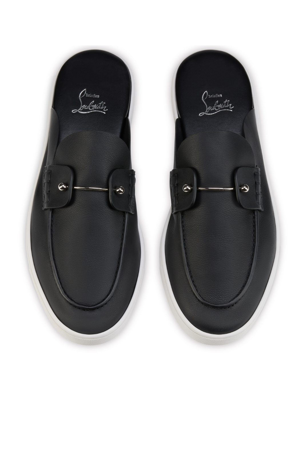 Christian Louboutin Chanme Boat Shoes Reversed calf leather Black Men