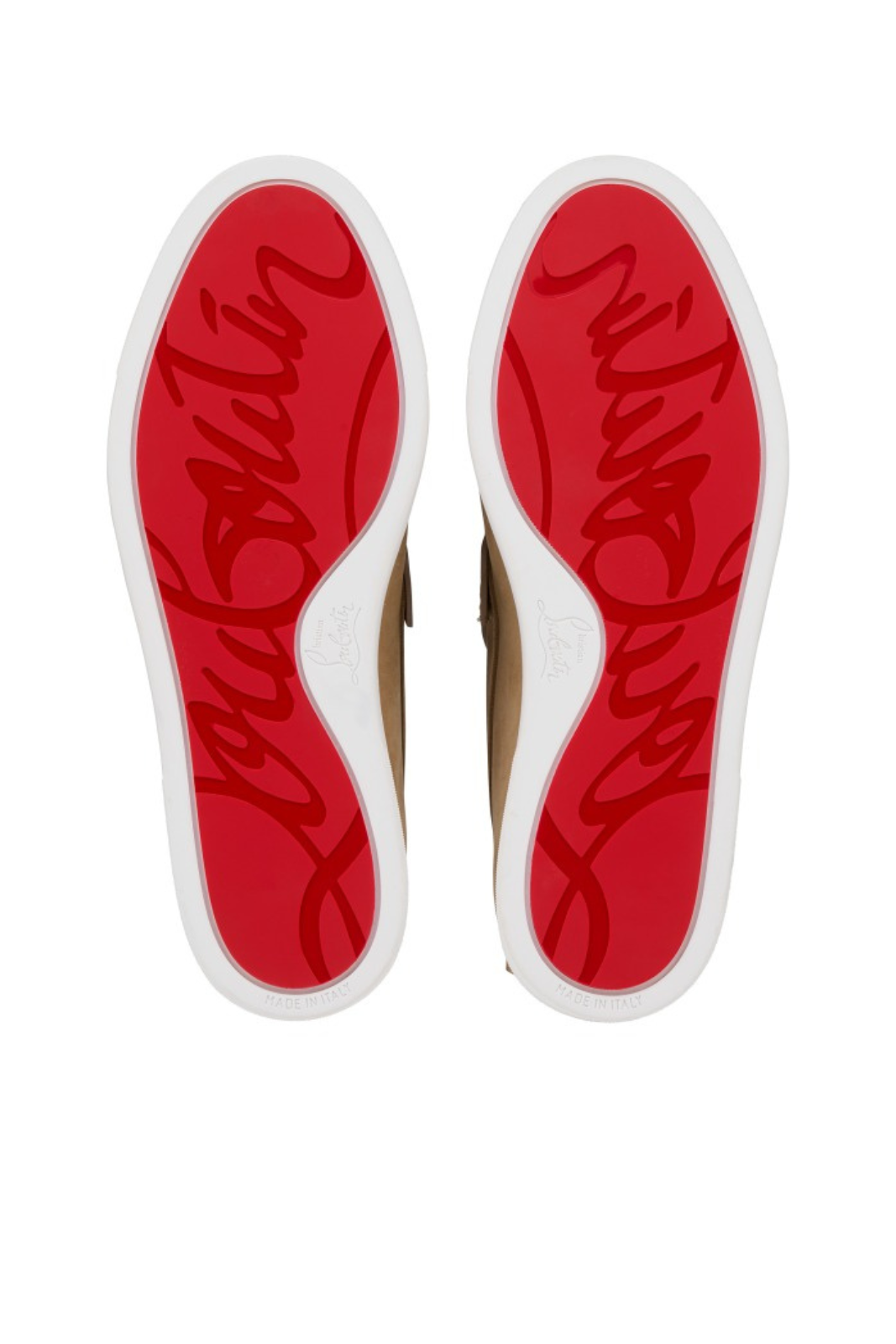 Christian Louboutin Moonboat Moccasins in Lionne Reversed Nubuck Leather for Men