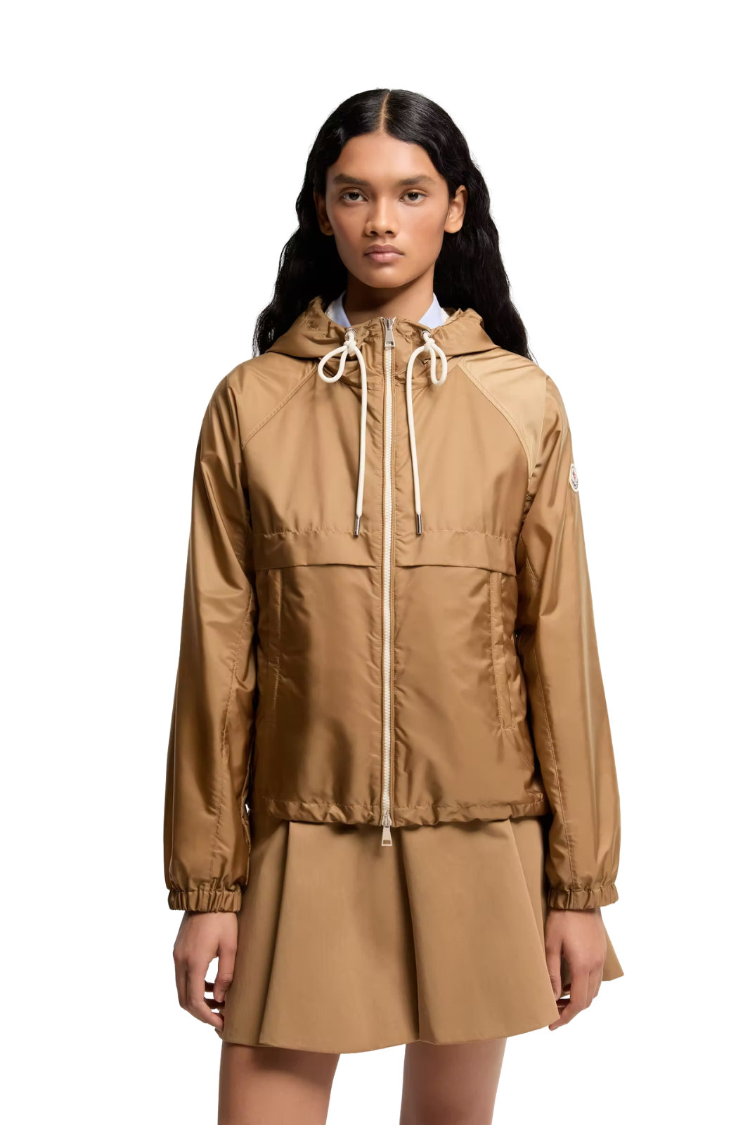 Moncler Coquelicot Hooded Camel Women Jacket
