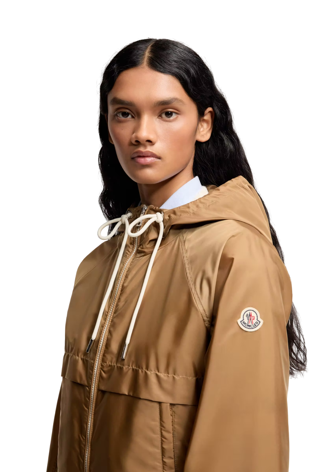 Moncler Coquelicot Hooded Camel Women Jacket