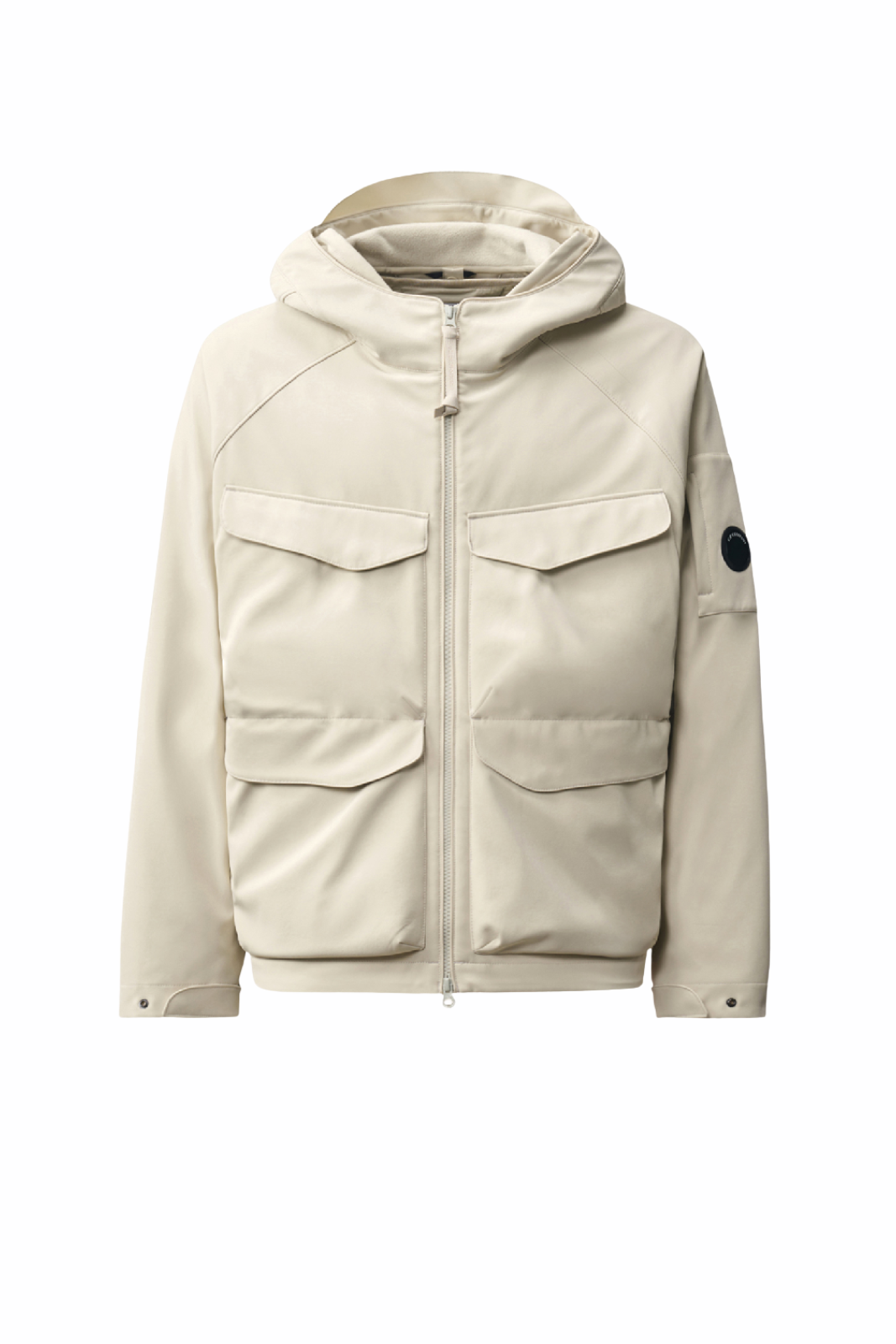 C.P Company C.P. Shell-R Padded Hooded Lens Jacket Silver Birch