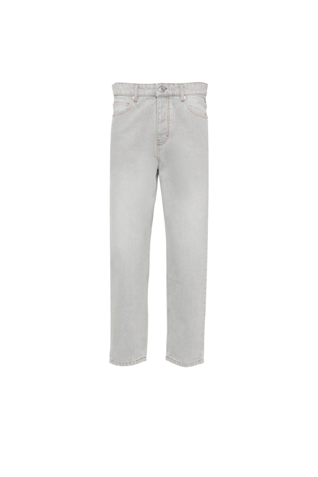 Ami Paris Cropped Tapered Jeans Grey