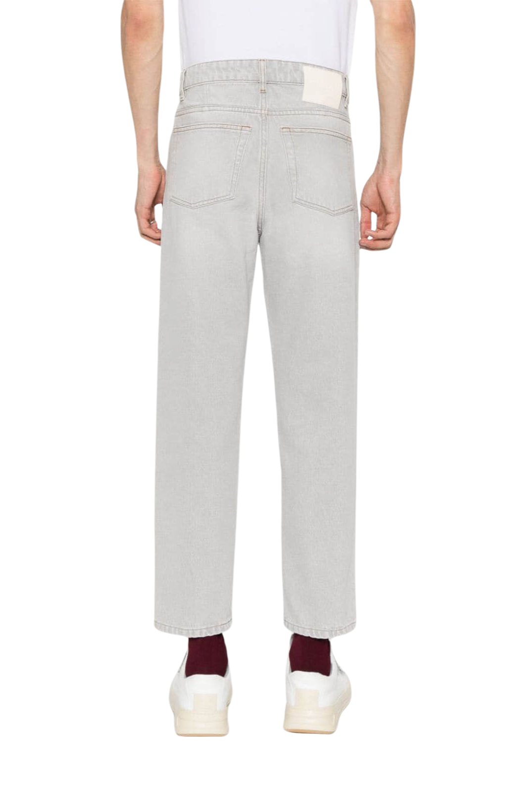 Ami Paris Cropped Tapered Jeans Grey