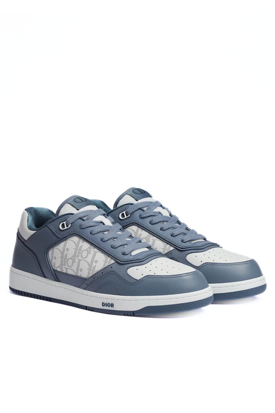 Dior B27 Uptown Low-Top Sneakers Smooth blue and white calfskin and white