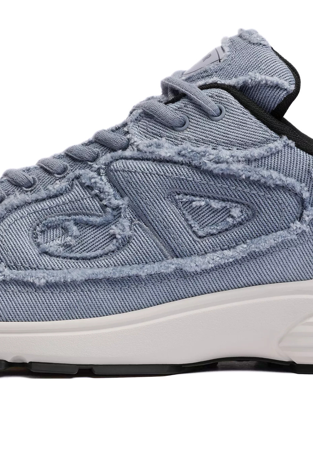 Dior B30 Countdown Sneaker Blue Fringed Denim-Effect Stonewashed Canvas
