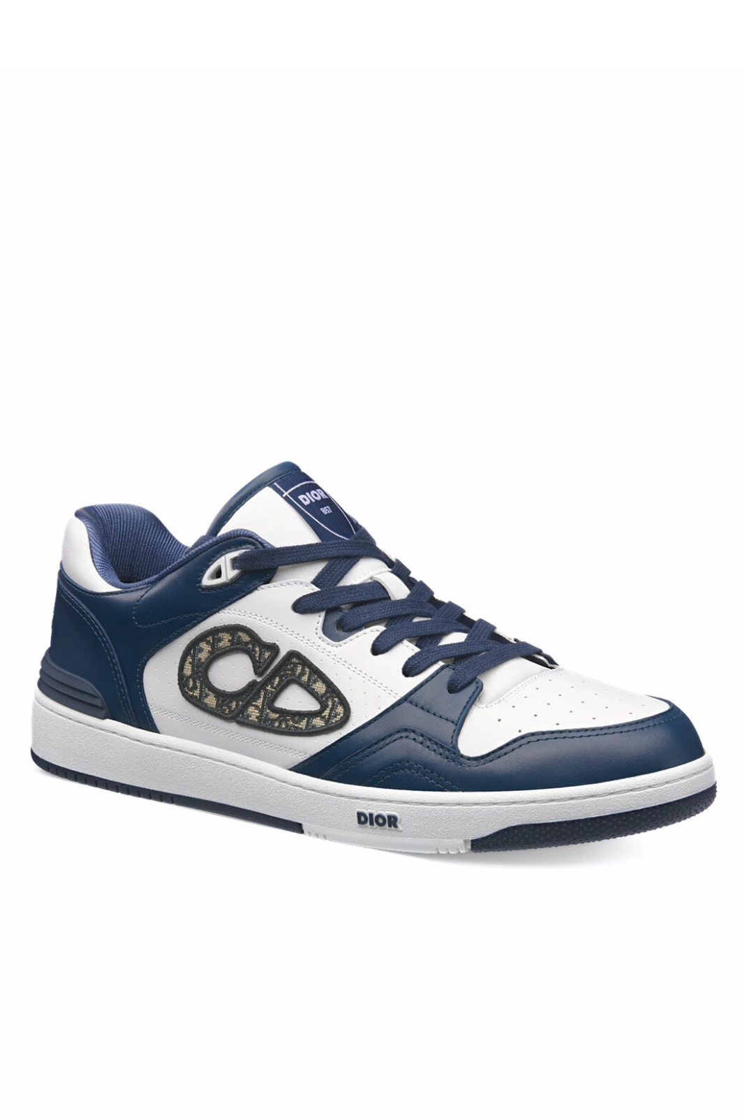 Dior B57 Dribble Low-Top Sneaker Navy Blue and White Smooth Calfskin for men