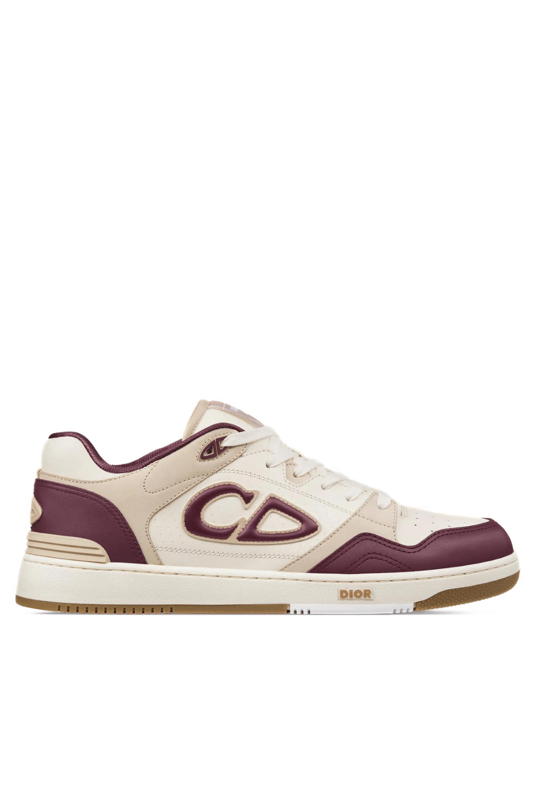 Dior B57 Low Burgundy / Cream Smooth Calfskin