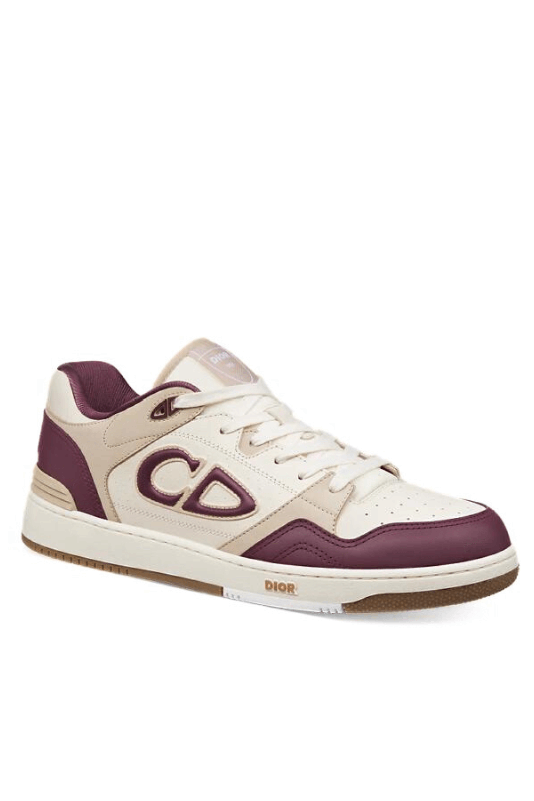 Dior B57 Low Burgundy / Cream Smooth Calfskin for men