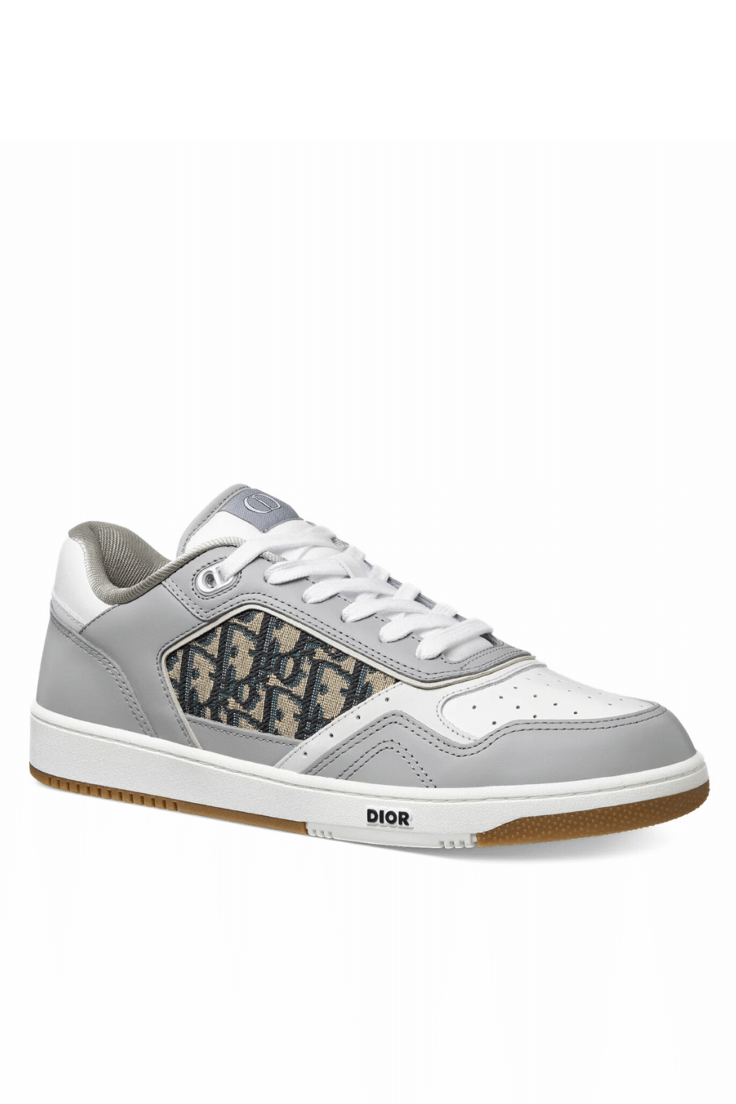 Dior B57 Low-Top Man Sneaker Grey and White Smooth Calfskin