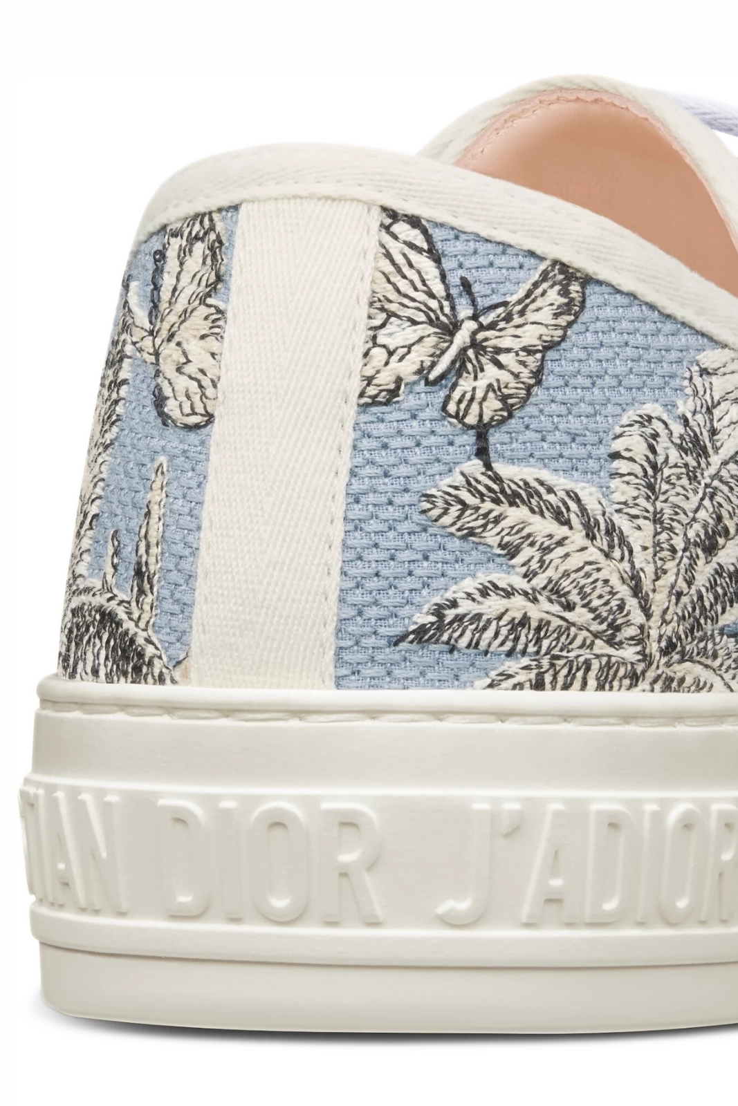 Dior Dioriviera Walk'n'Dior Sneaker Celestial Blue and White Toile de Jouy Palms for women