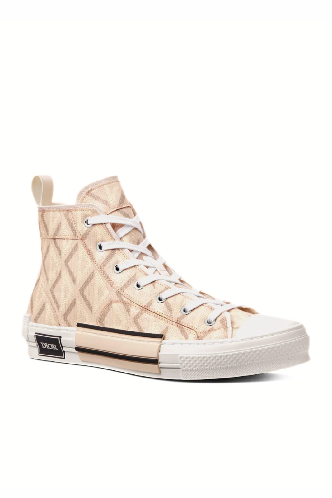 Dior B23 Natural CD Diamond Canvas High Top Sneakers