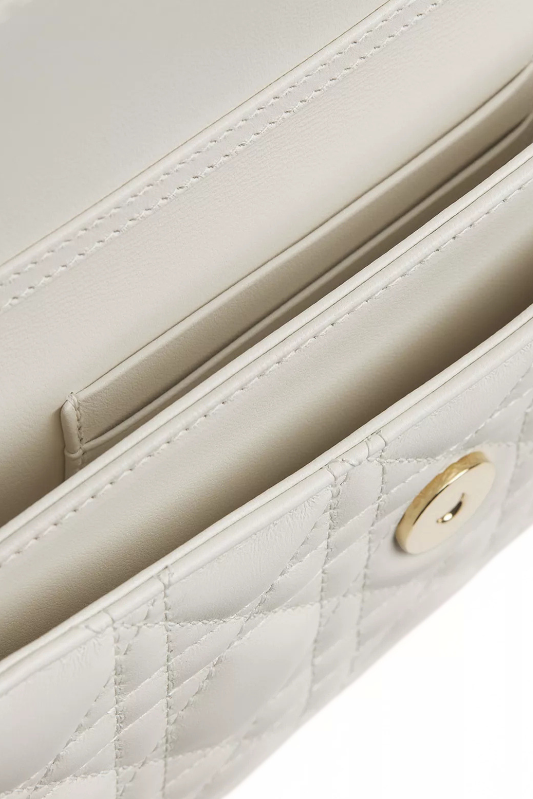 Dior My Dior Mini Bag Latte Cannage Lambskin White