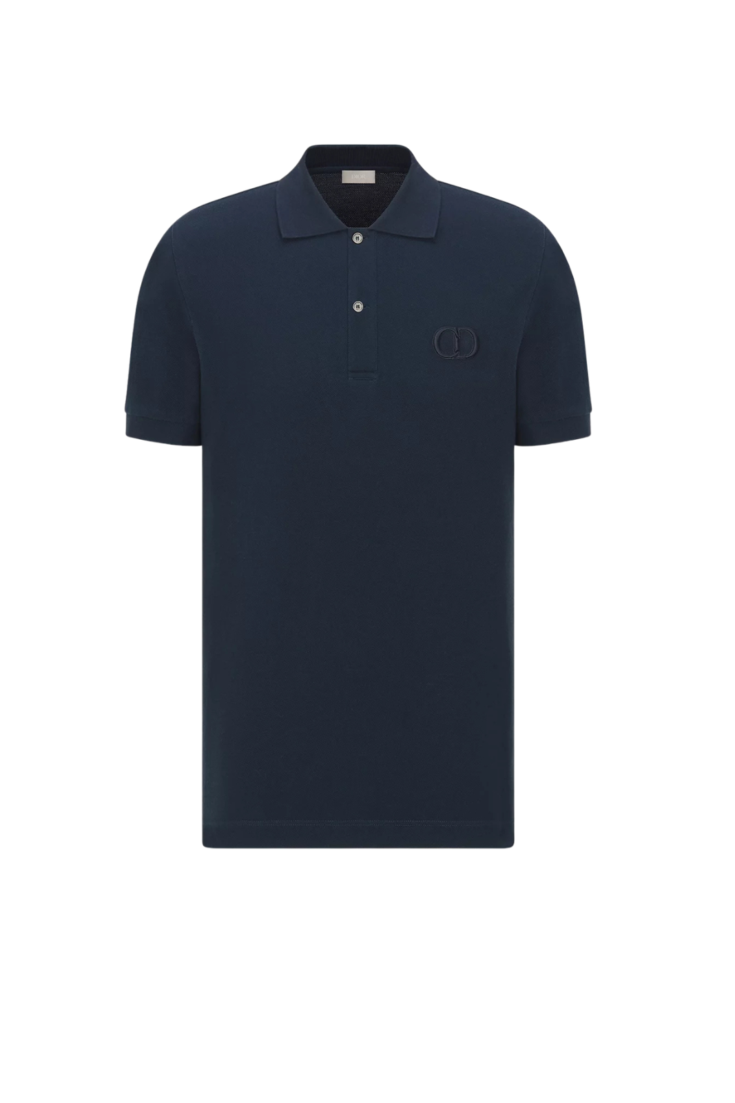 Christian Dior Icon Polo Shirt Navy Blue Cotton Pique