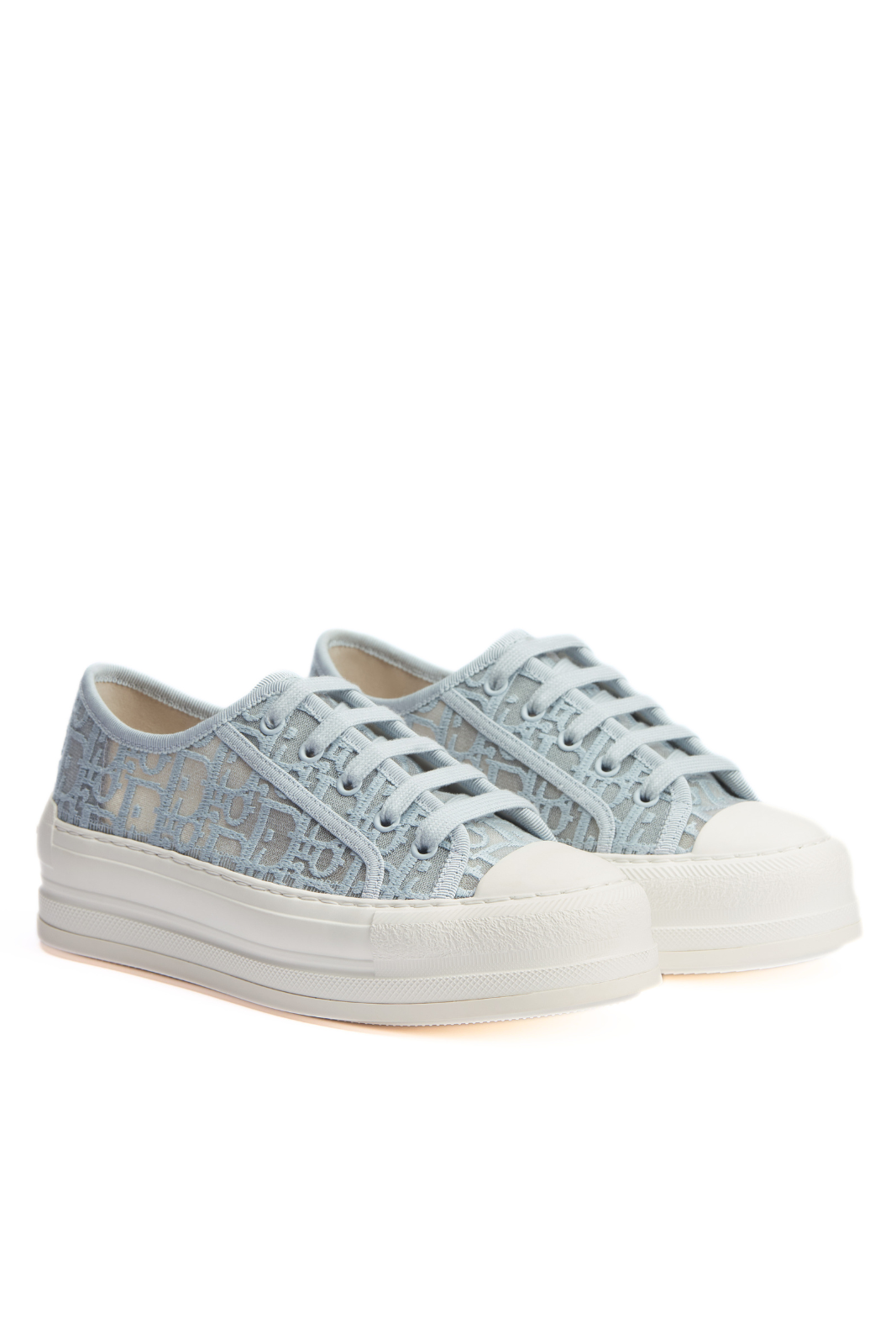 Dior Walk'n'Dior Platform Sneaker Sky Blue Dior Oblique Embroidered Mesh