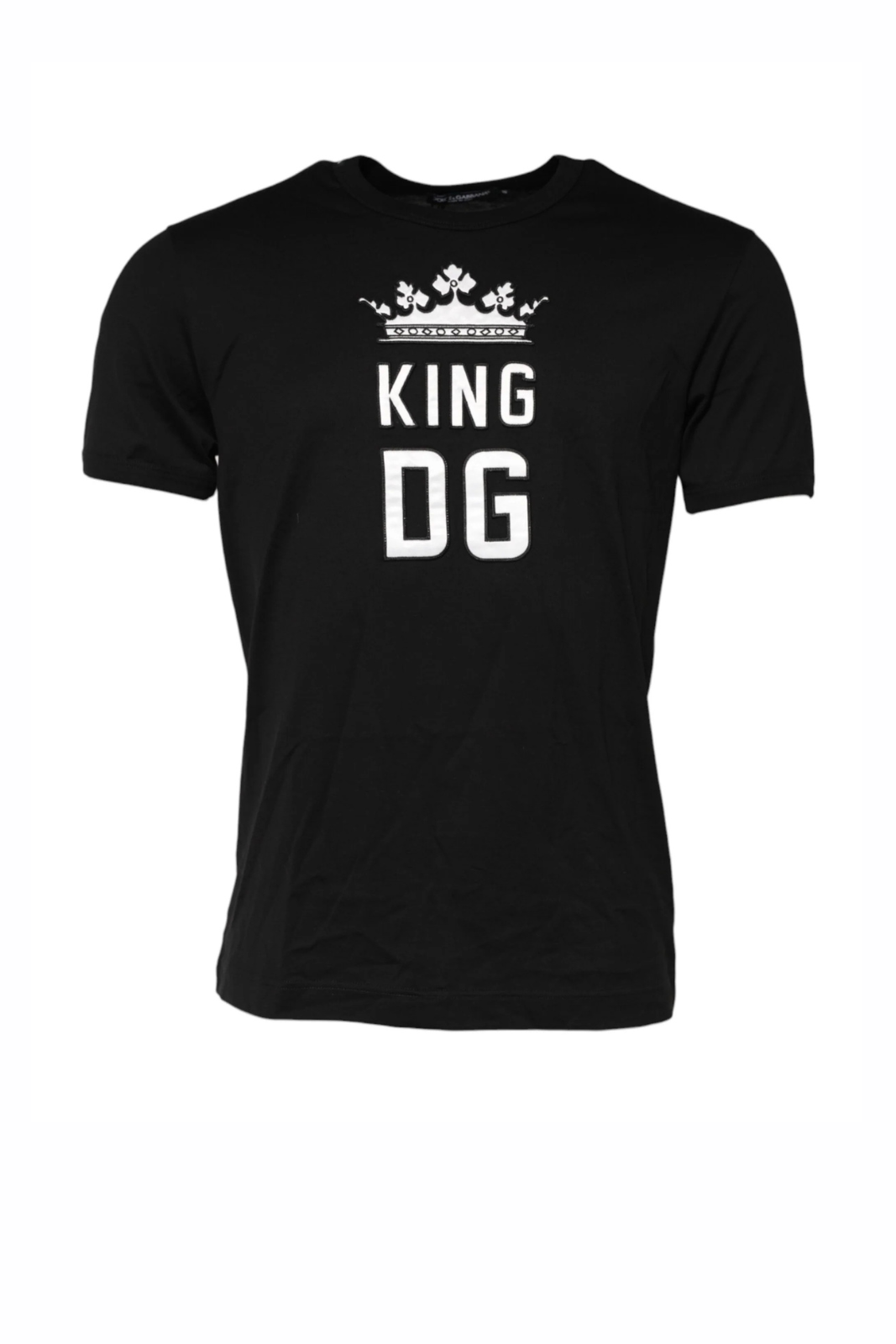 Dolce & Gabbana Black DG King Crown Cotton Crew Neck T-shirt