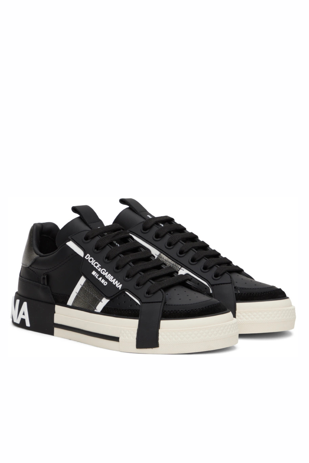Dolce & Gabbana 2.Zero Custom leather sneakers Black