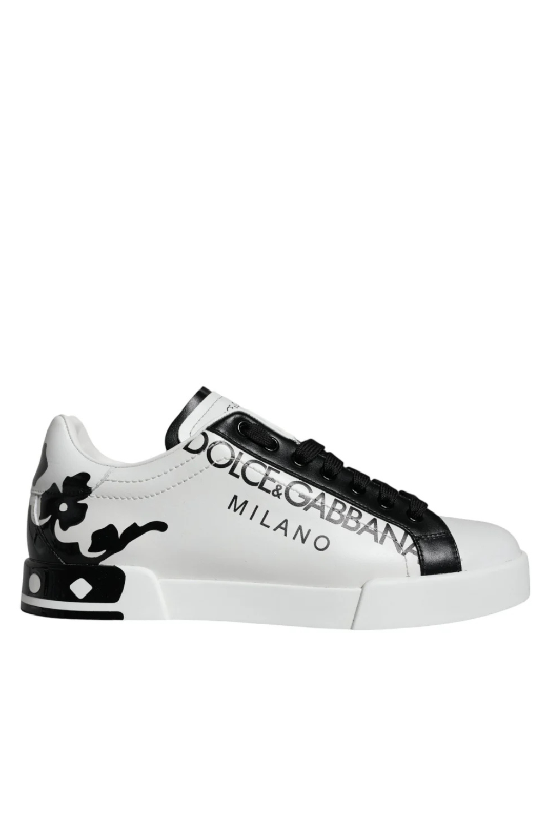Dolce & Gabbana Portofino Crown Heel Logo Sneakers White for men