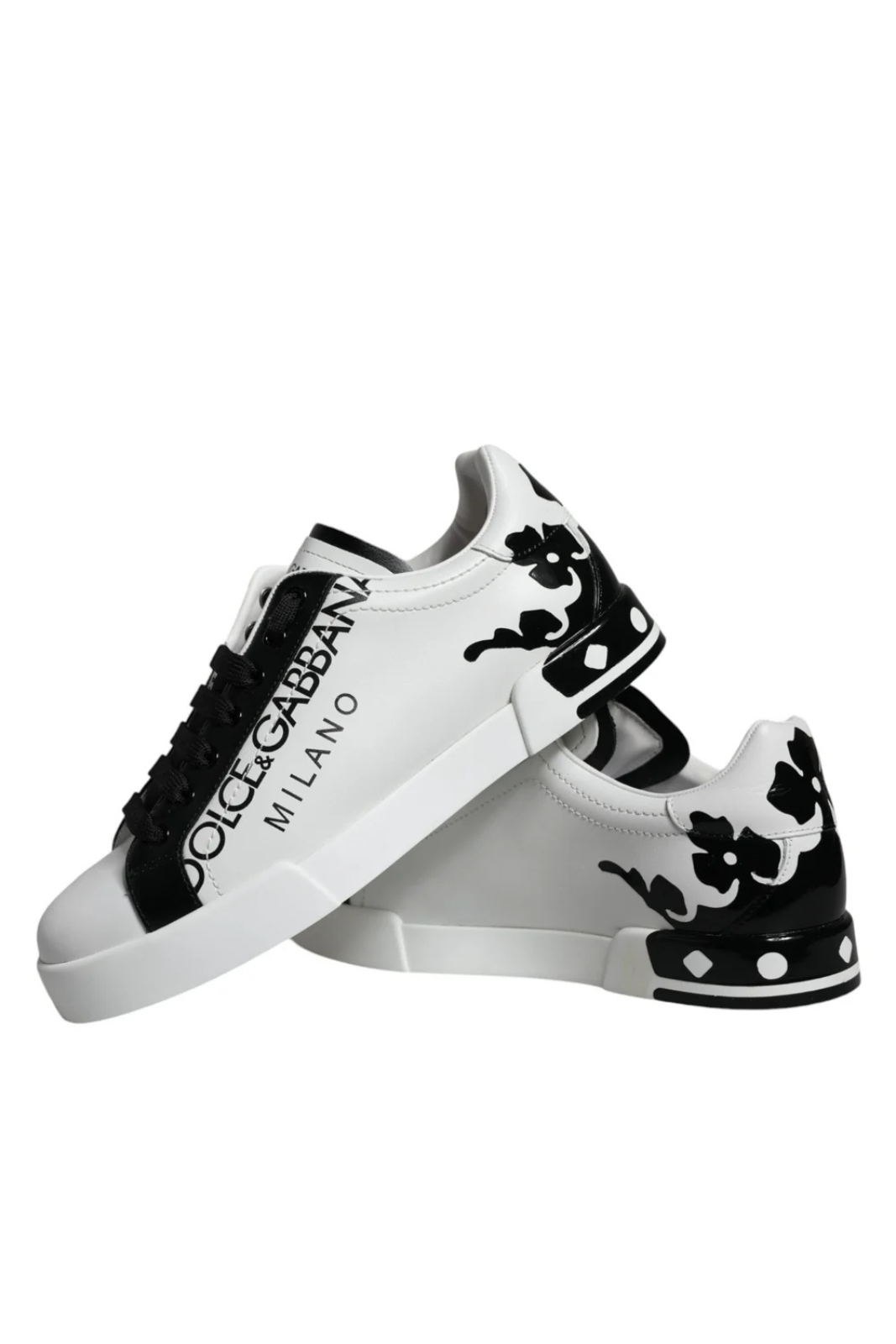 Dolce & Gabbana Portofino Crown Heel Logo Sneakers White for men
