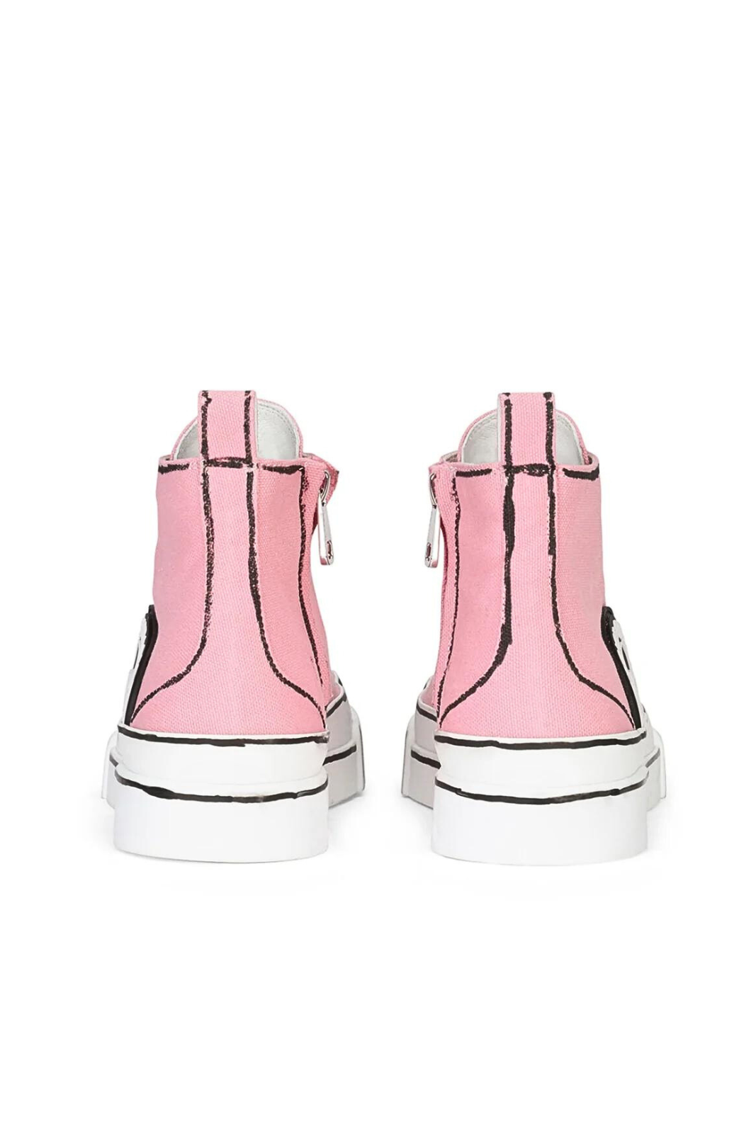Dolce & Gabbana high-top marker trim sneakers in pink for women