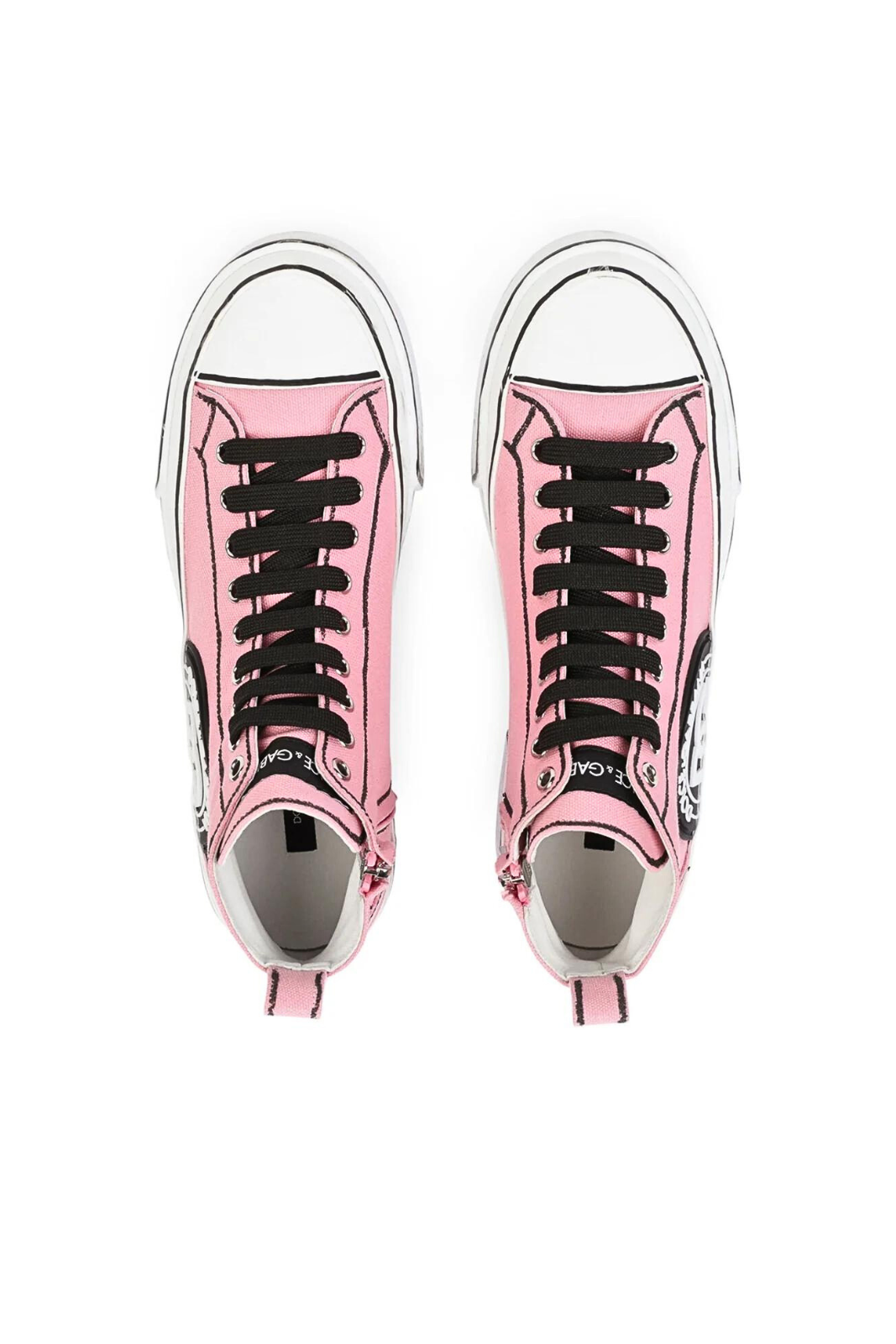 Dolce & Gabbana high-top marker trim sneakers in pink for women