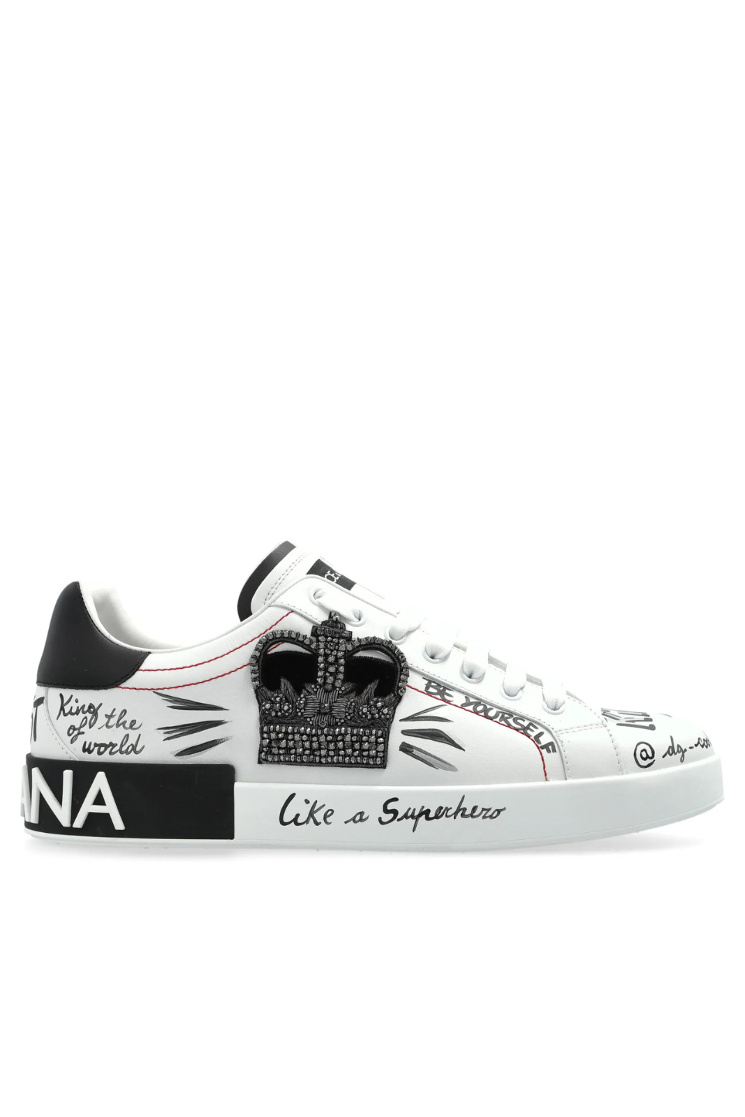 Dolce & Gabbana Portofino White Black Crown Multi