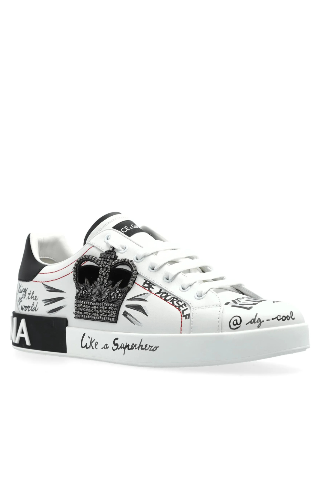 Dolce & Gabbana Portofino White Black Crown Multi