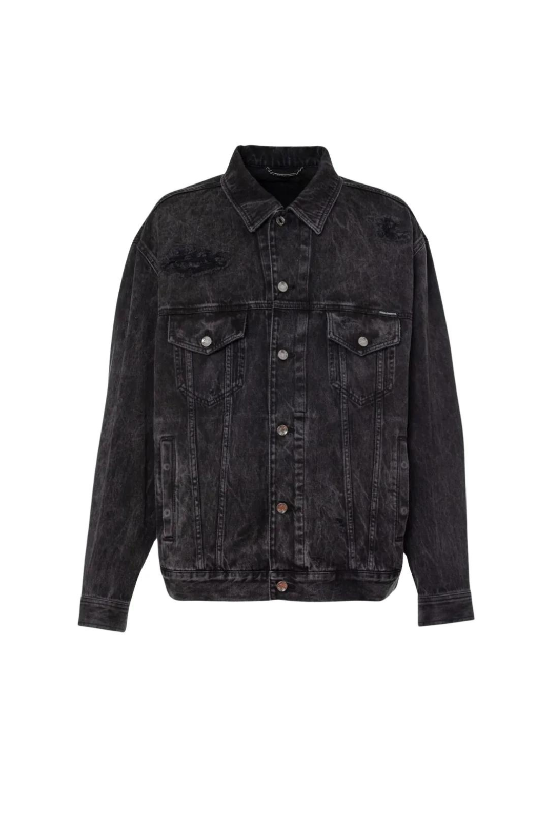 Dolce & Gabbana logo-plaque Washed Denim Jacket