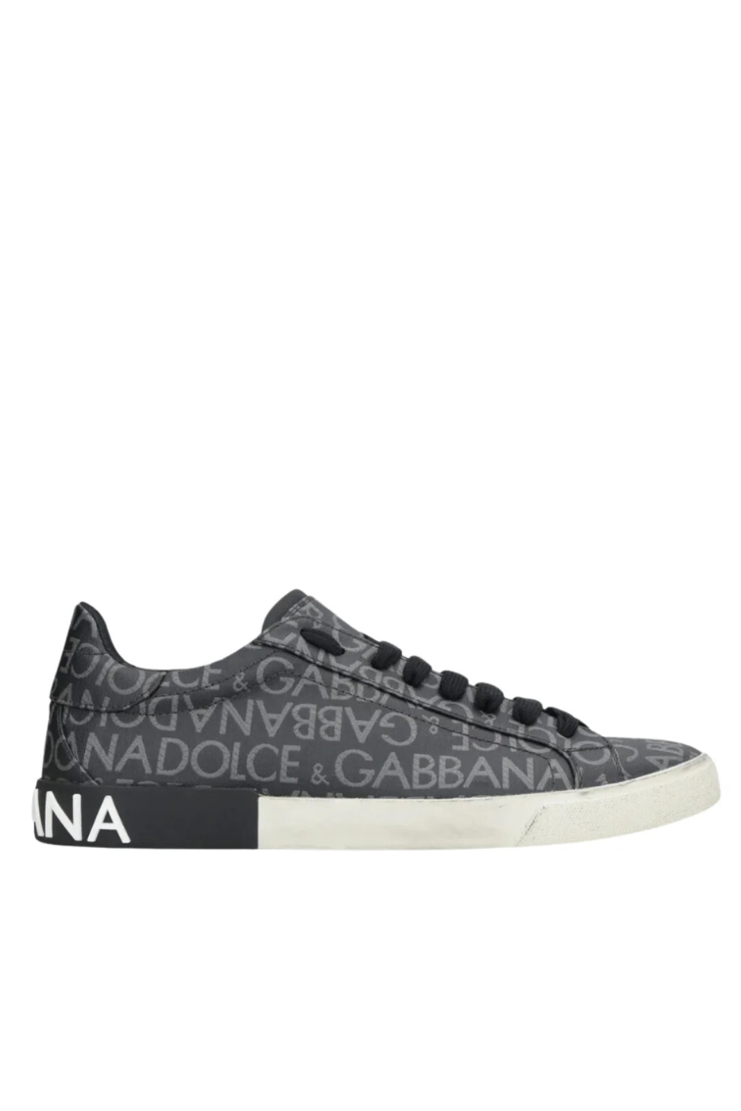 Dolce & Gabbana Portofino Jacquard Sneakers black grey