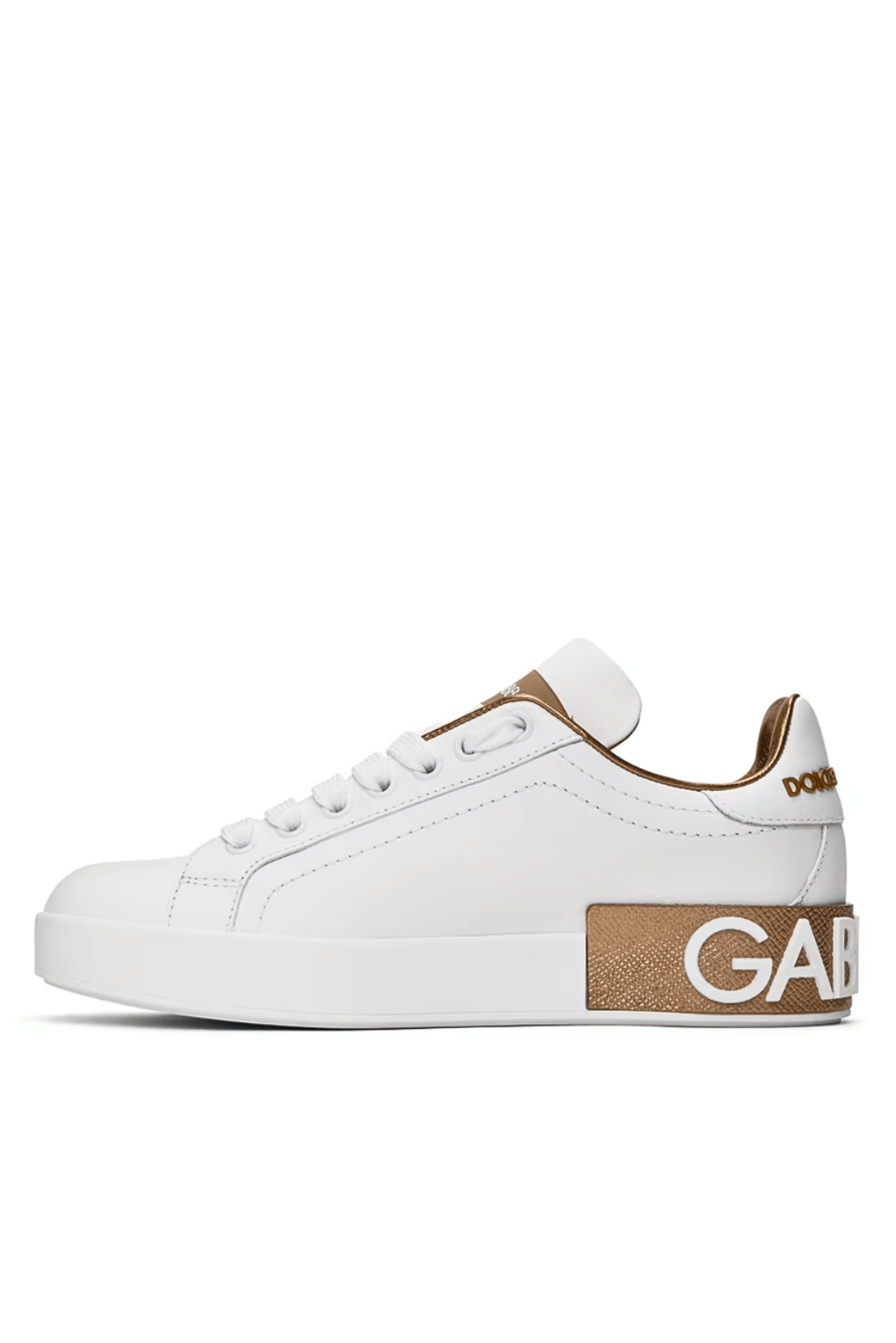 Dolce & Gabbana Portofino White/Gold Sneakers for women