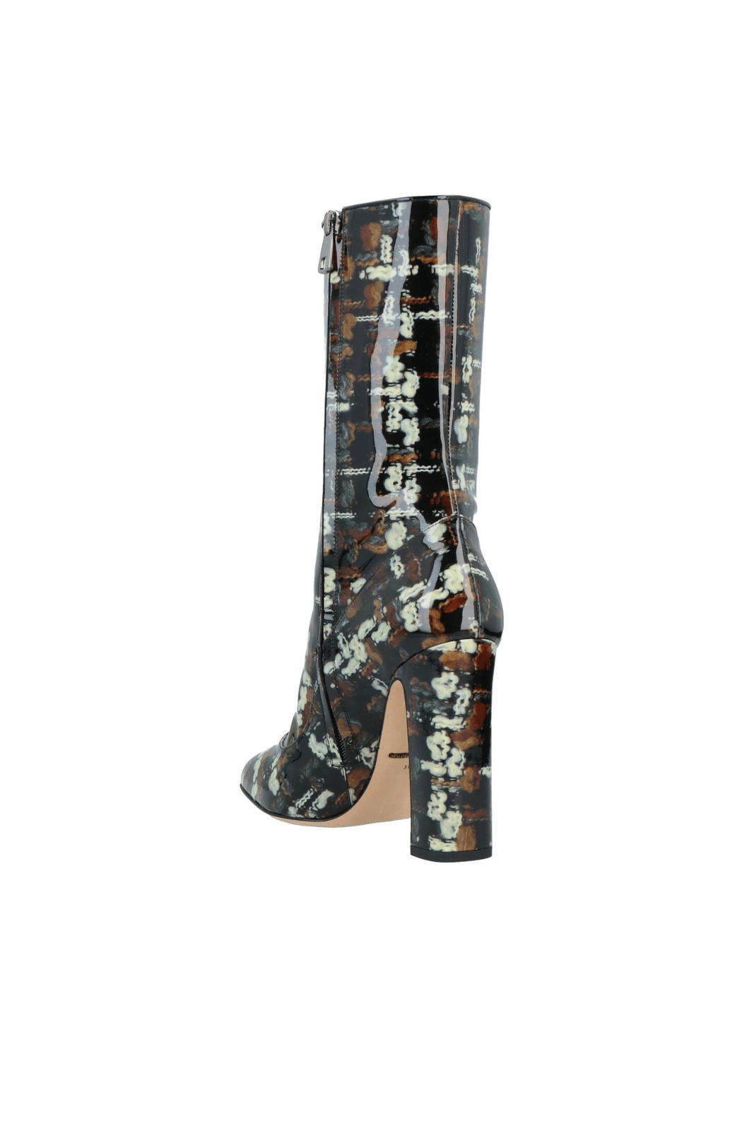 Dolce & Gabbana Rain Calf Leather Shoes Tweed Fantasia Women