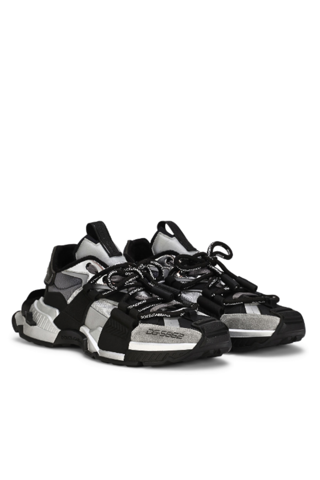 Dolce & Gabbana Space Black/Silver Sneakers | Exclusiv la Finery