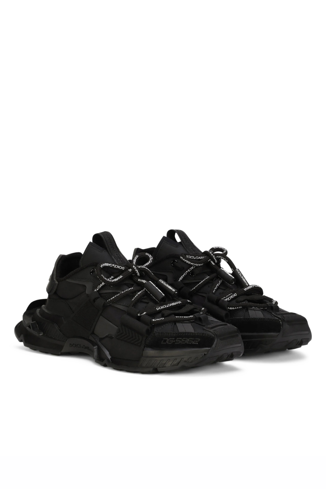 Dolce & Gabbana Mixed-material Space sneakers Black