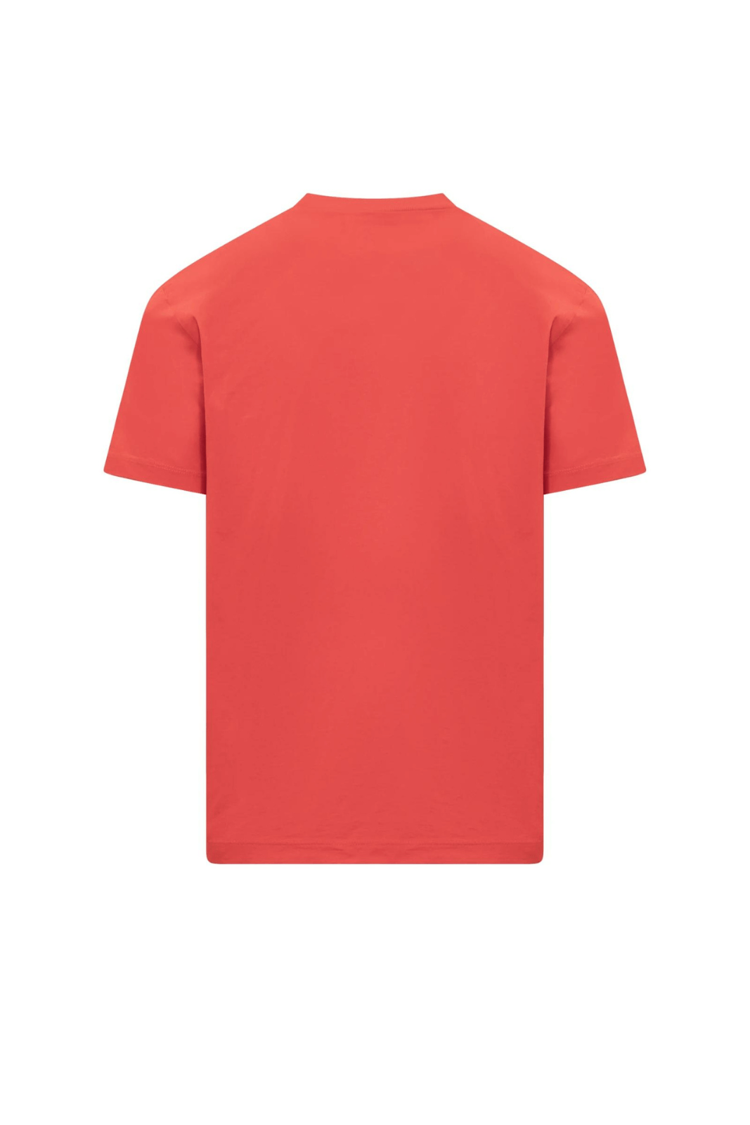 Dsquared2 Cotton Crew-Neck T-shirt with Logo Orange