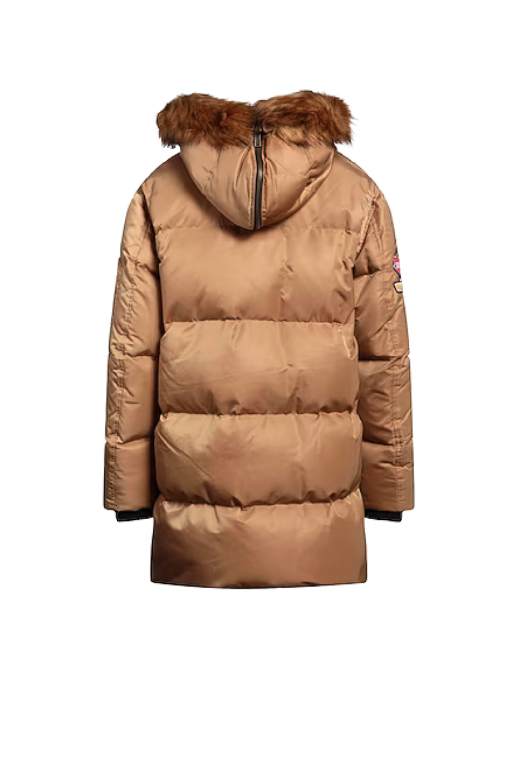 Dsquared2 Logo-Patch Hooded Padded Coat Brown