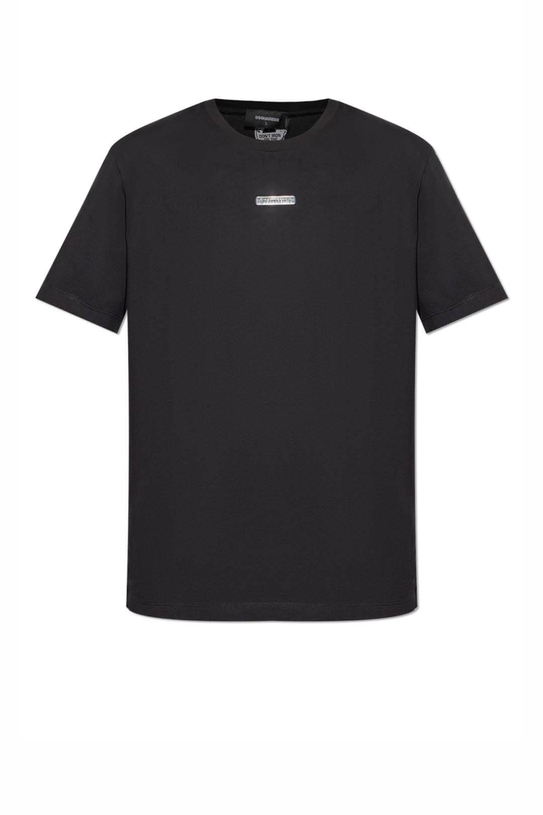 Dsquared2 Men T-Shirt logo-plaque Black