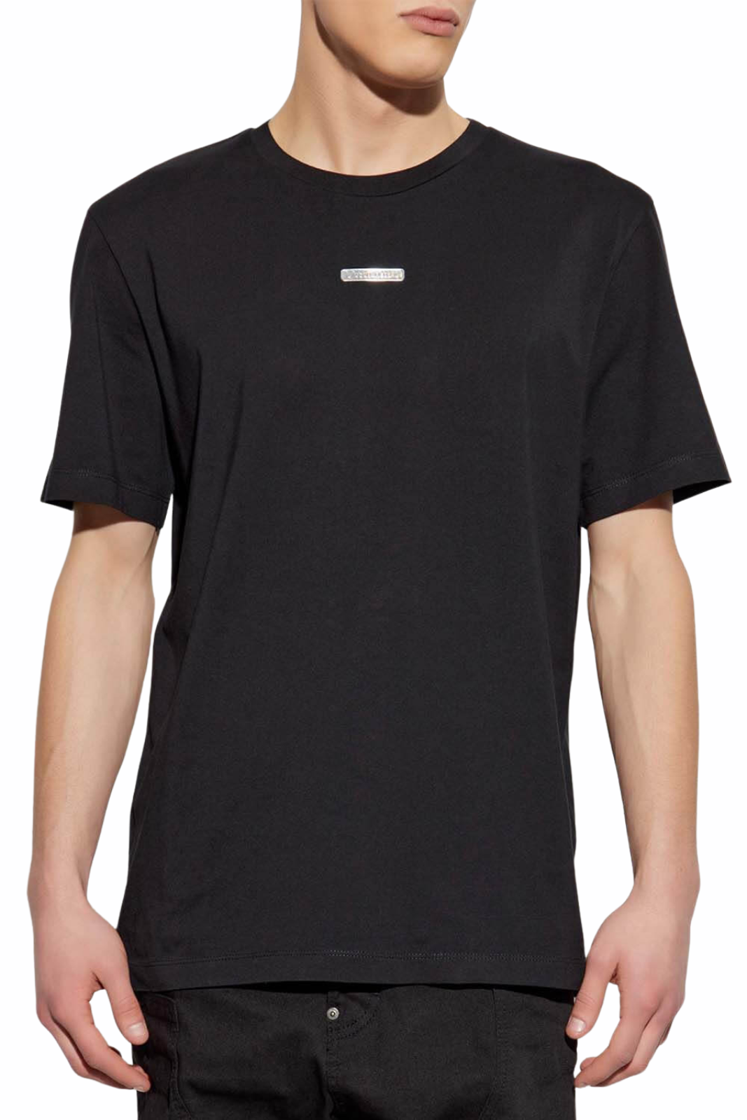 Dsquared2 Men T-Shirt logo-plaque Black