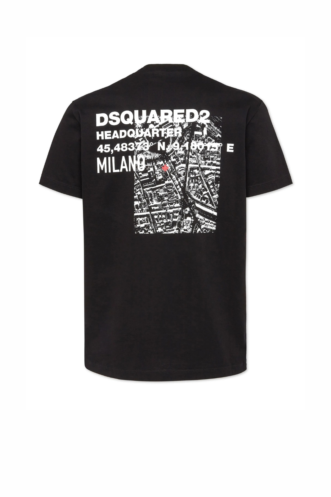Dsquared2 map-print cotton T-shirt Black