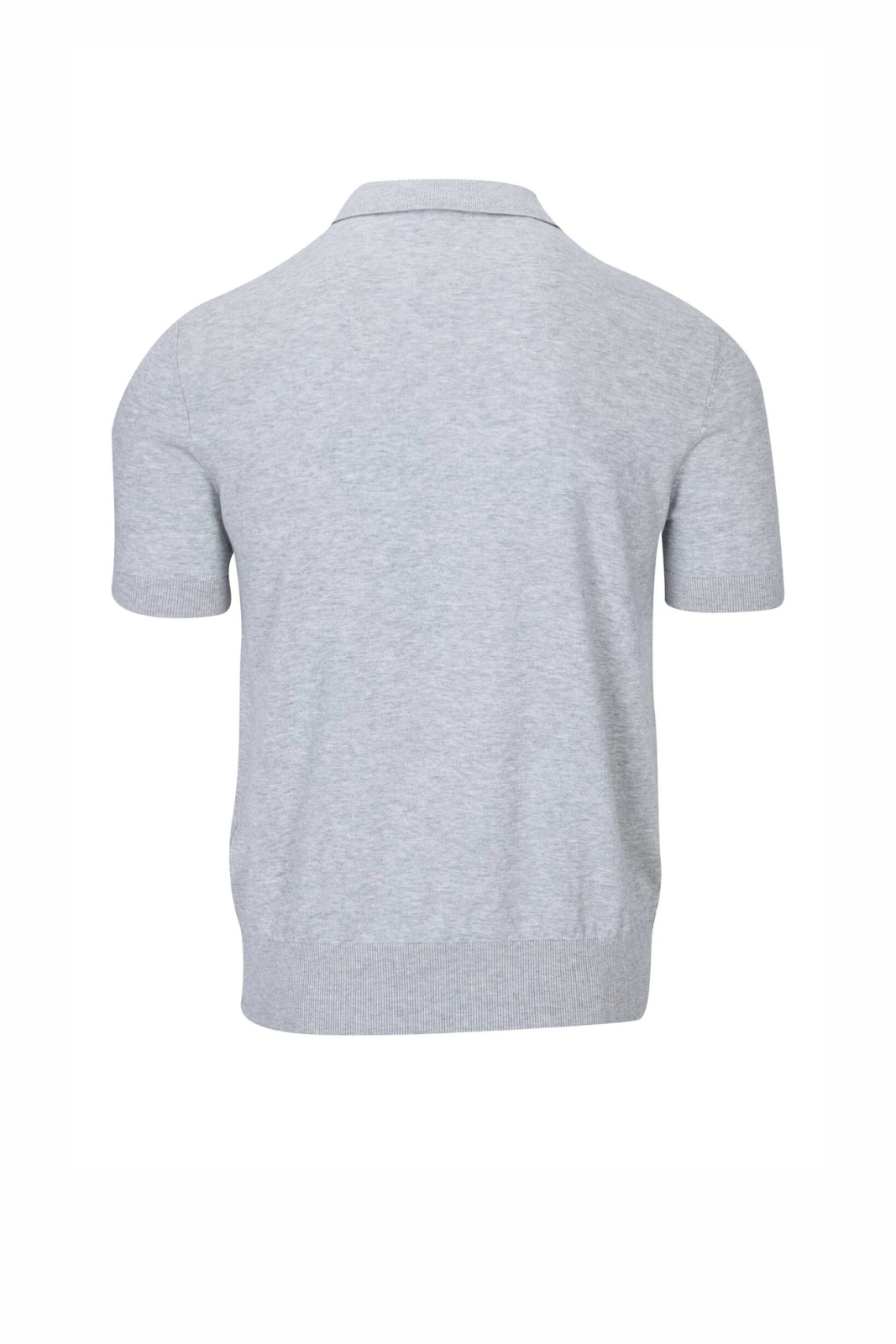 Dsquared2 Grey knitted polo shirt with white "D2" mini logo