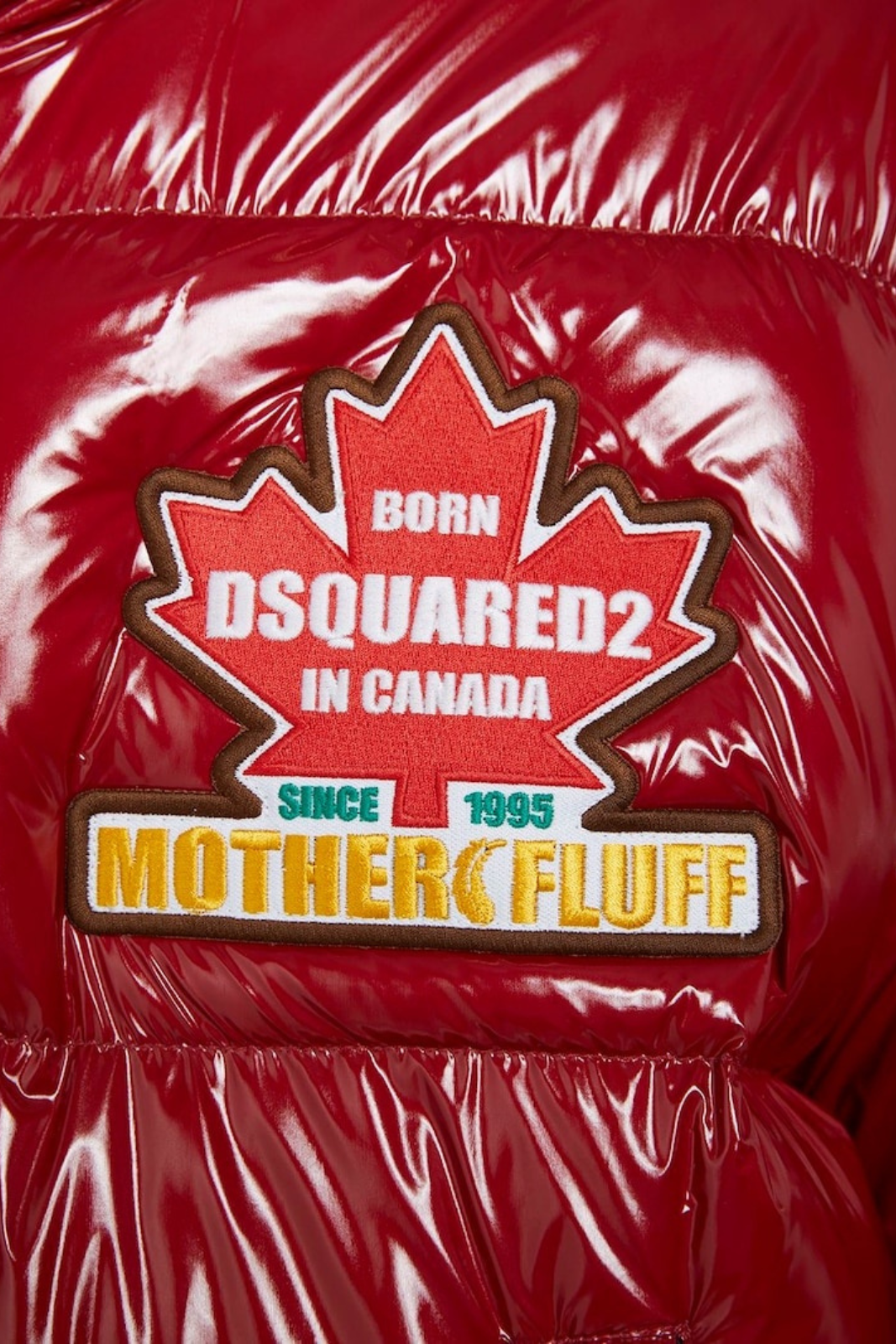 Dsquared2 Canada Shiny nylon puffer Red jacket