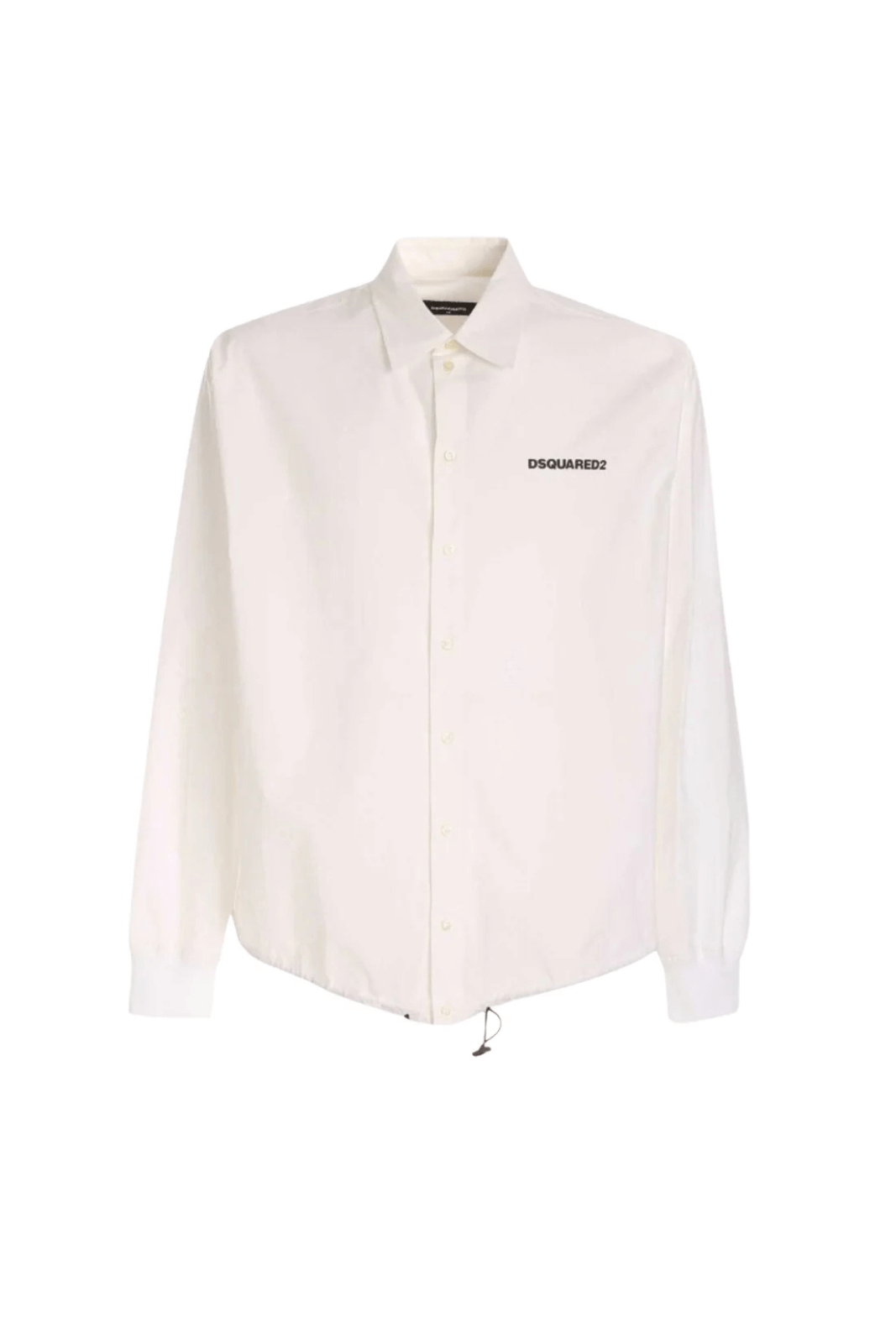 Dsquared2 shirt with logo and drawstring for men
