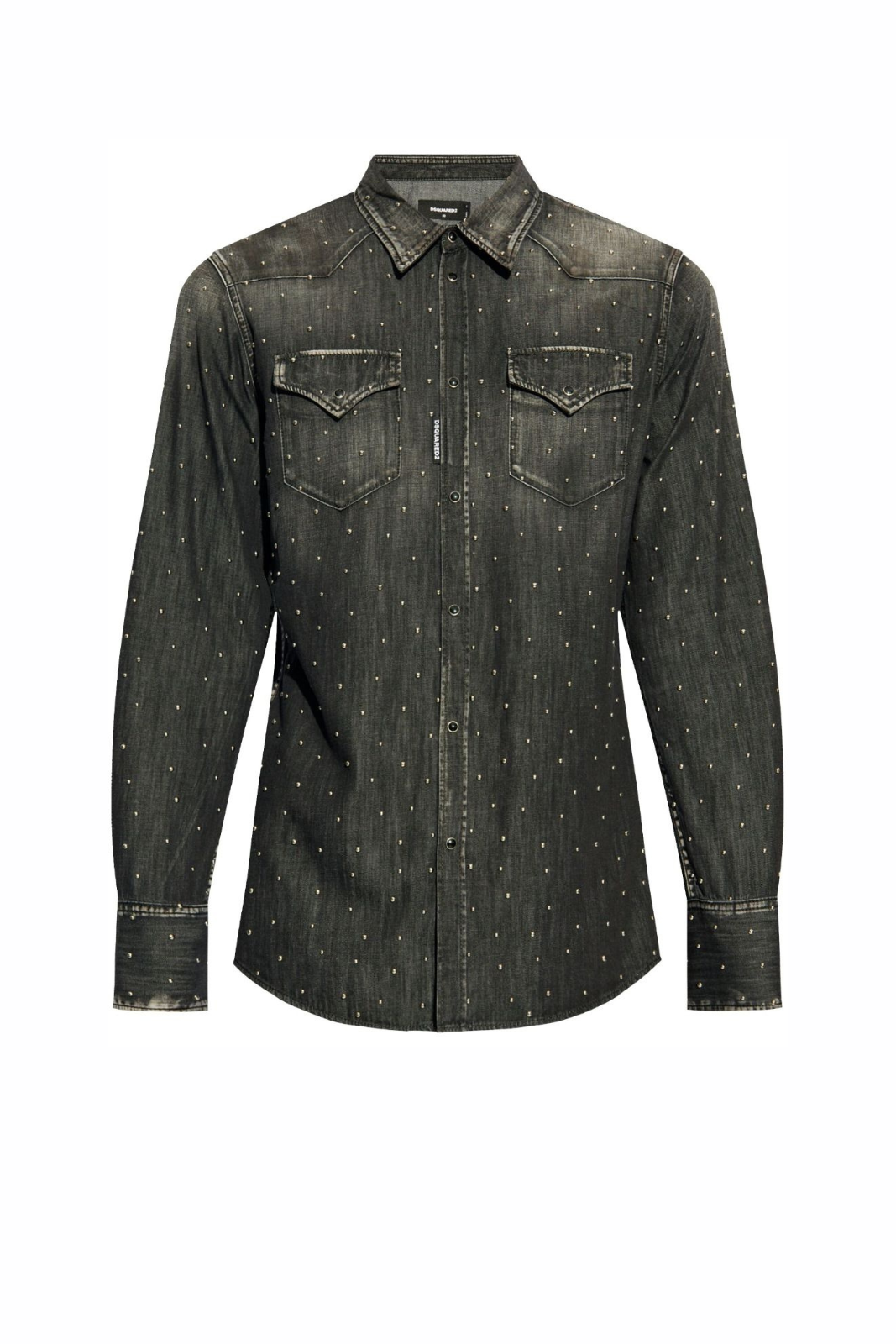 Dsquared2 stud-embellished denim shirt black