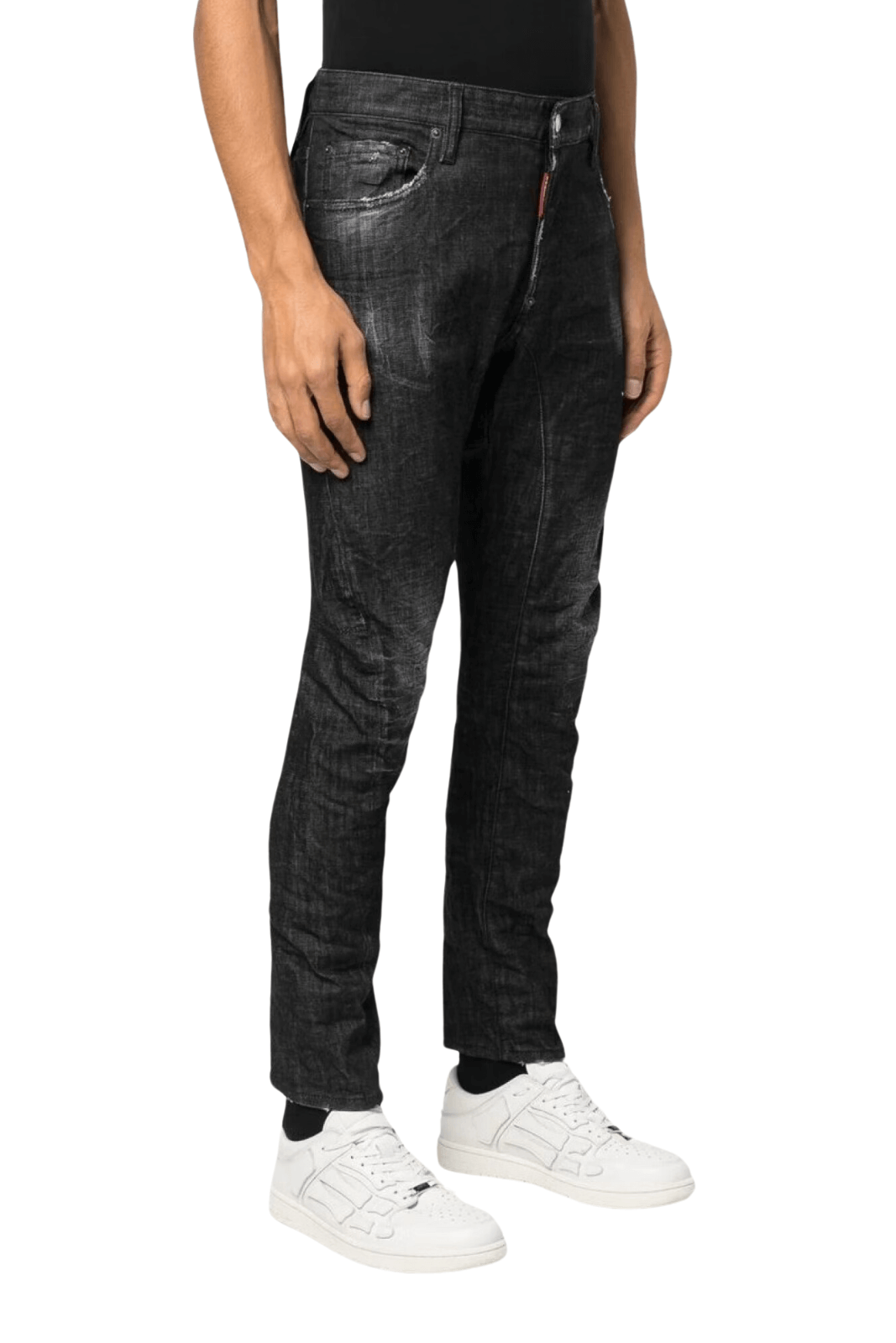 Dsquared2 Black Clean Wash Skater Jeans for men