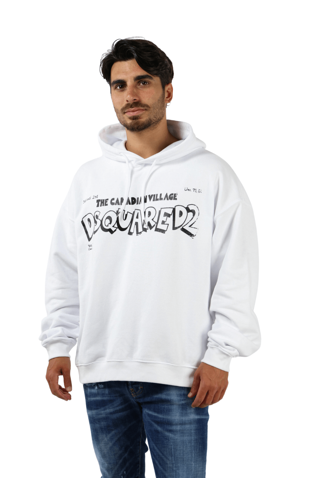 Dsquared2 White sweatshirt with maxilogo The Canadian Village for men
