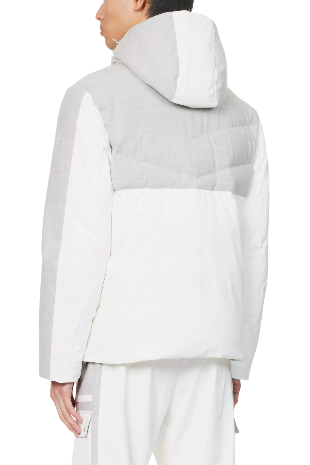 Eleventy Ski Snow hooded shell jacket White Grey