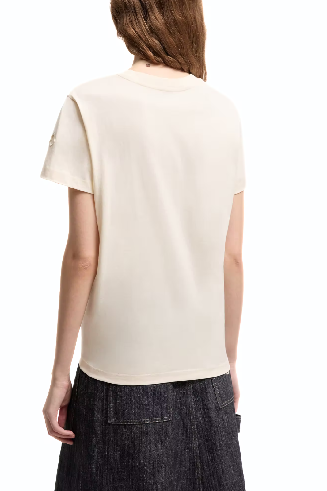 Moncler Embroidered Logo Cotton T-Shirt White