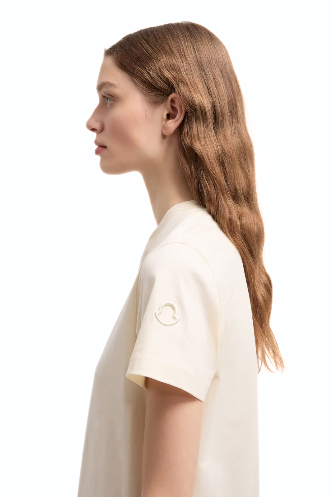 Moncler Embroidered Logo Cotton T-Shirt White