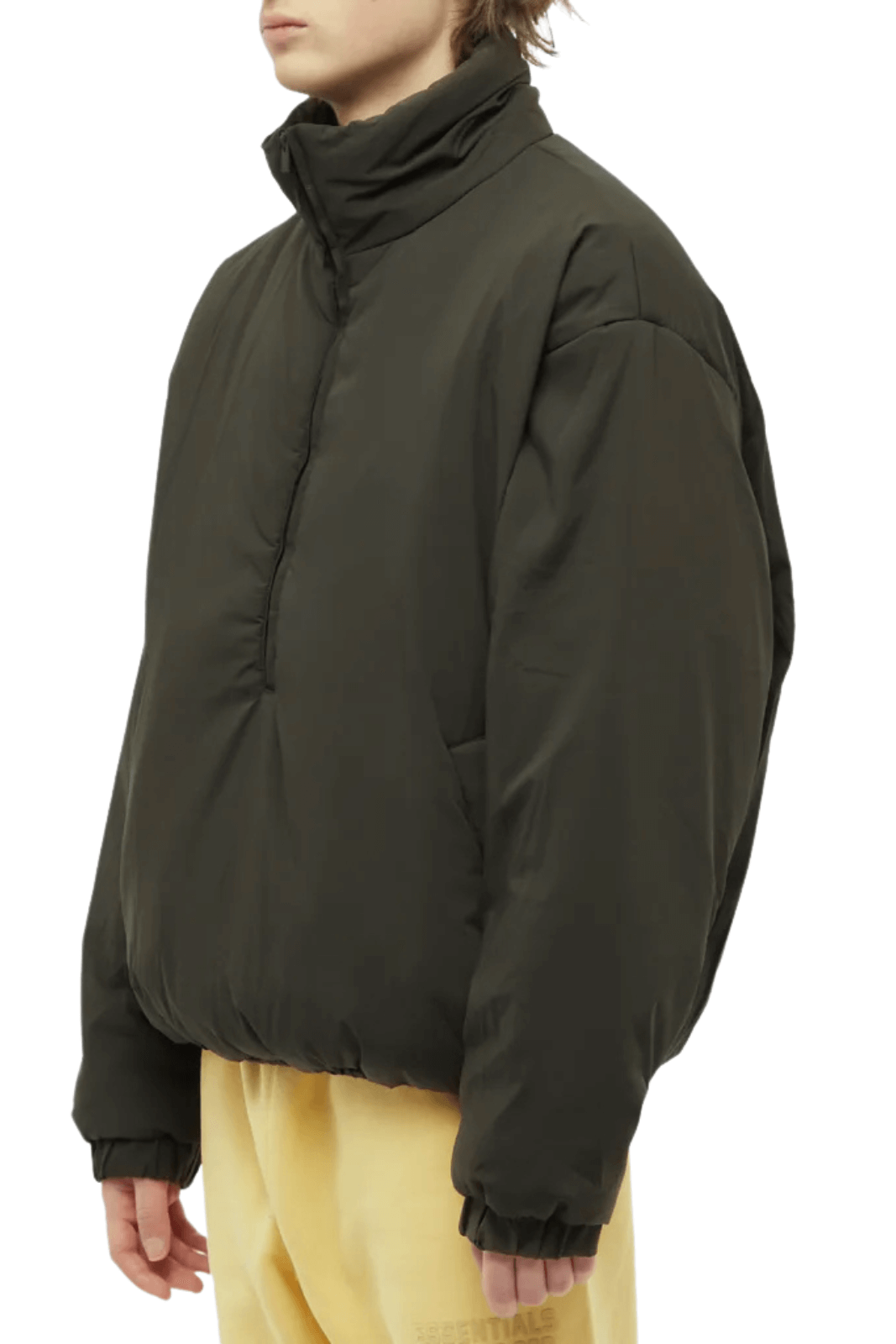Fear of God Essentials Nylon Puffer Jacket Khaki for men